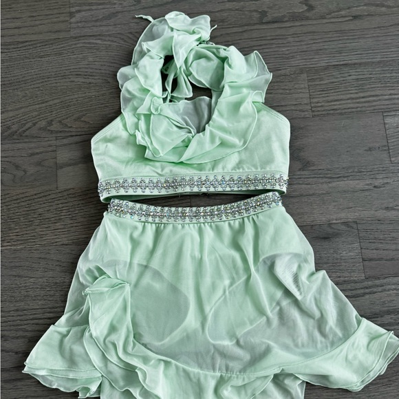 Mint Green Ruffled Two-Piece Lyrical Costume Tenth House x 2die4